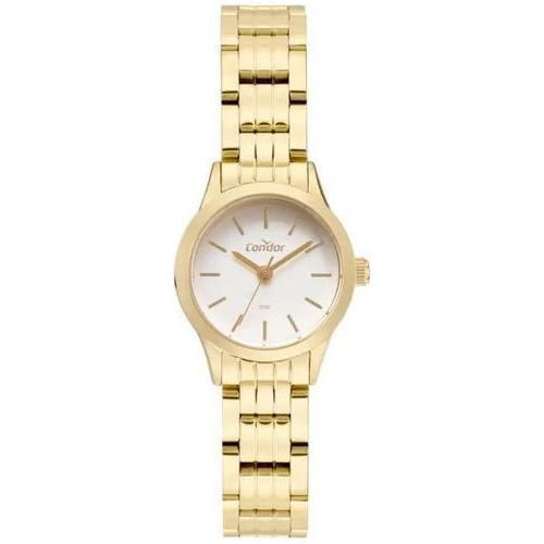 Relógio Feminino Dourado Condor Mini 2,5cm Água 3atm