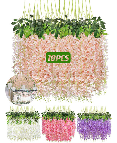 Flores Artificial Wisteria 18pcs  Decoración Fiesta Boda