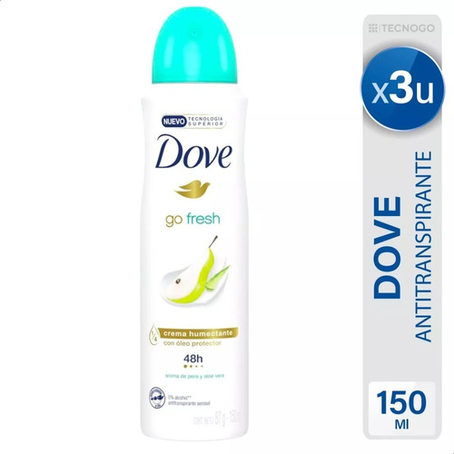 Dove Antitranspirante Go Fresh Pera Pack X3 