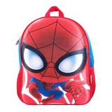 Mochila Spiderman Hombre Araña Tapa Dura Color Rojo