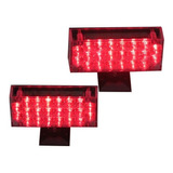 Kit Strobo 44 Led Vermelho Type-r Para Moto E Outros Veiculo