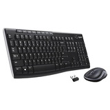 Set Teclado En Inglés Y Mouse Óptico Inalámbrico