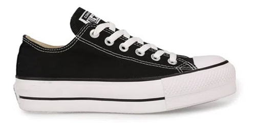 Zapatillas Converse All Star Plataforma Lona Negra 35 Al 40