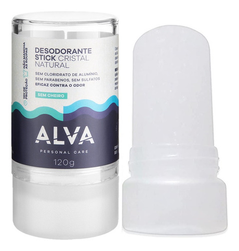 Alva Desodorante Natural Stick Cristal 100% Original 120g