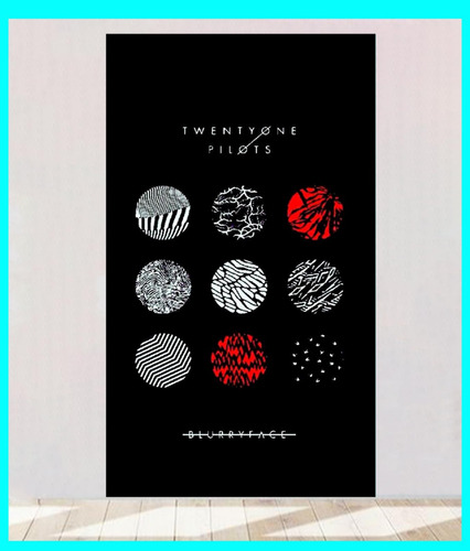 Cuadro Decorativo Twenty One Pilots 29x50cm Blurryface Music