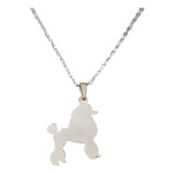 Cadena Collar Perro Poodle Mujer Niños Plata 925 + Caja Rega