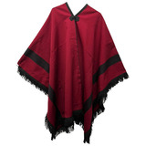 Poncho Incaico Adulto Guemes Salteño Bordo