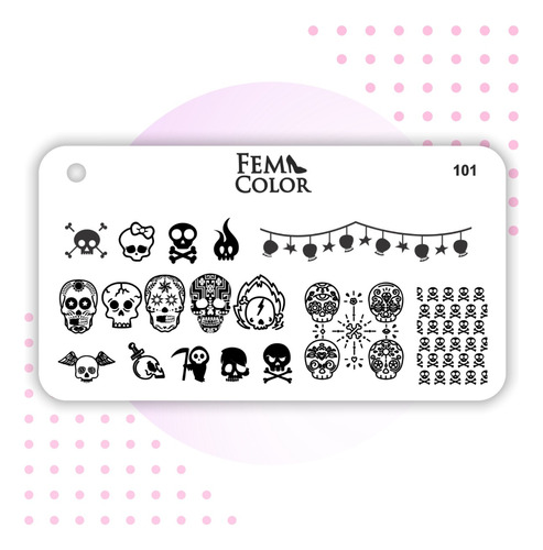 Placa Para Stamping Acrilico Deco Uñas Lefemme Mod.101