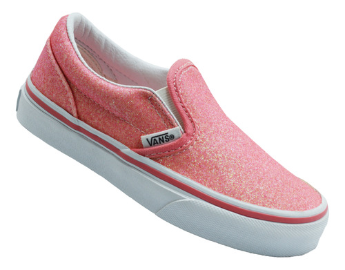 Tenis Vans Classic Slip-on Vn0005wwpnk Glitter Pink 