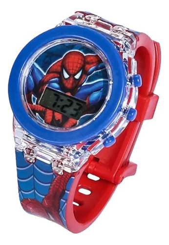 Reloj Spiderman O Capitán América Con Luz Para Niños