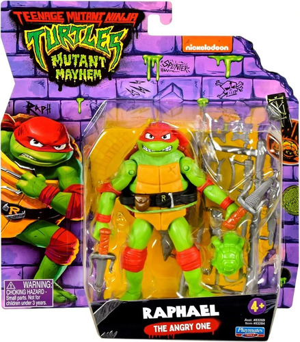 Tortuga Ninja Playmates Figura Articulada Raphael