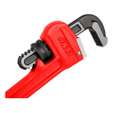 Llave Para Tubo Aksi Profesional Stilson De 10 PuLG Color Rojo