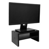 Suporte Para Monitor Base De Mesa Preto Madeira