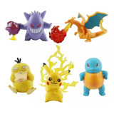 5 Figuras Pokemon Pikachu Colección Gengar Charizard Anime