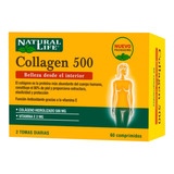 Natural Life Collagen 500 Huesos Articulaciones Colageno 60c