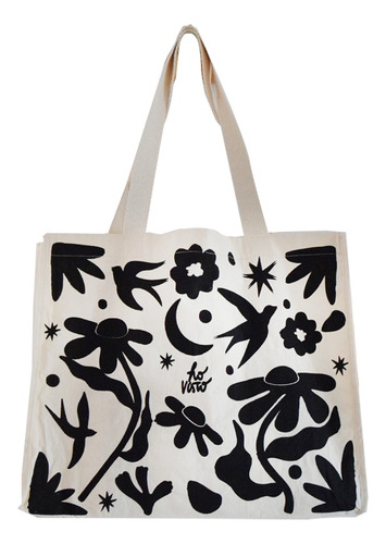 Tote Bag Xl De Lienzo Estampada 