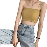 7 Piezas Mujeres Sexy Crop Tops Sujetador Tubo Top Femenino