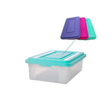 Caja Plastica Grande Contenedor Rectangular 36 L Apilable