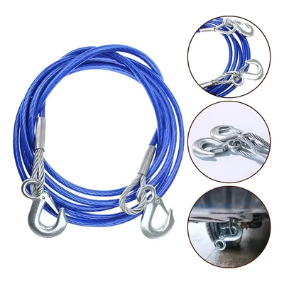 Mkk/ Cable De Remolcar De 7 Ton 5m Cuerda Arrastre Con 2
