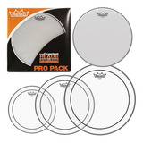 Remo Pinstripe Clear Pro Pack Set De Parches 10 12 14 + 14