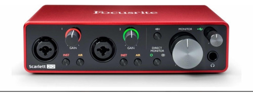 Interface De Áudio Usb Focusrite Scarlett 2i2 Geração 3