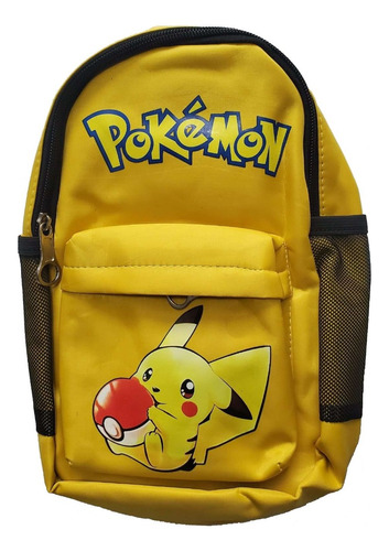 Mochila Pokémon Pikachu Mariconera 2 Compartimientos Escuela