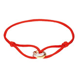 Pulsera Trinity - Rojo (relleno De Oro - Plata De Ley) Unise