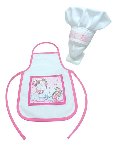 Conjuntos D Cocinero Para Niñas Y Niños, Delantal Más Gorro.