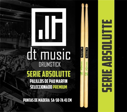 Palillos Dt Music 5a Y 5b Punta De Madera