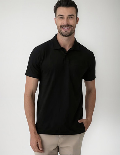 Camiseta Polo Masculina C/bolso Malwee Original Algodão
