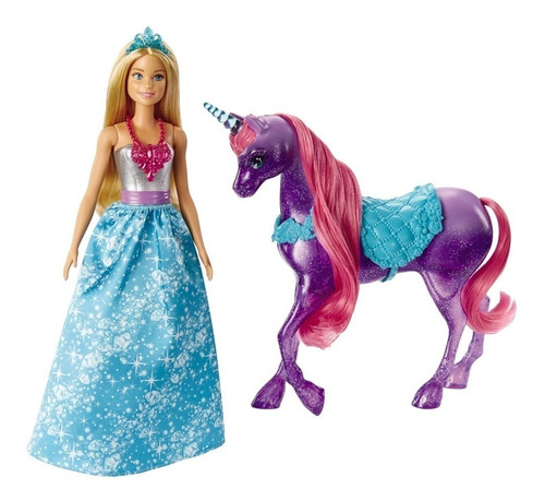 Dreamtopia Barbie Princesa Y Morado Unicornio Regalo Niña