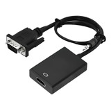 Adaptador Vga Macho P/ Hdmi Femea C/ Saída De Áudio Fy-550