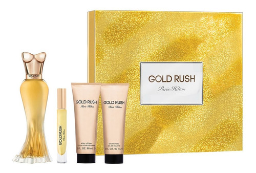 Set Paris Hilton  Gold Rush 4 Pzs 100ml Edp Spray