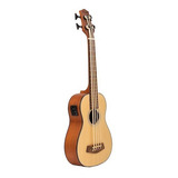 Bamboo Uke-bass Ukelele Bajo Con Eq Afinador Tapa Pino Funda