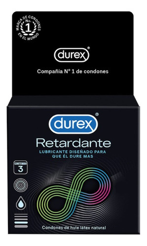 Preservativo Retardante Durex (condones Con Latex Lubricado)