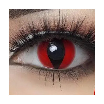 Lentes De Contacto Gato Rojos Y Negro - Lentillas Friki Color Rojo | Meses sin interés