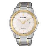 Reloj Citizen Hombre Eco-drive Aw121686a Color De La Malla Plateado/dorado Color Del Bisel Dorado Color Del Fondo Blanco