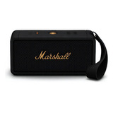 Bocina Marshall Middleton Portátil Con Bluetooth Waterproof Black And Brass 110v/220v 