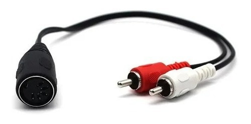 Cable 5 Din *(no Pin) Hembra A 2 Rca Macho Blanco/negro/rojo