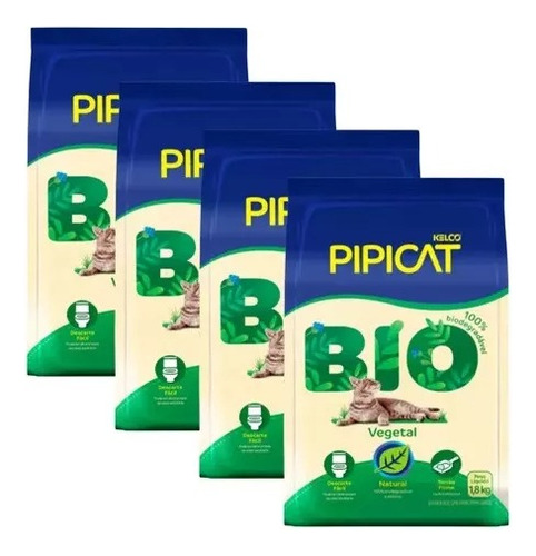 Kit 3 Areia Higiênica Gatos Biodegradável 1,8kg De Peso Neto