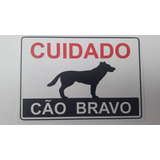 Placa Cão Bravo Alerta Aviso.