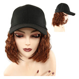 Peluca De Gorra De Beisbol Con Extensiones De Cabello Corto 