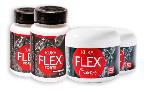 2 Kukaflex Forte 30 Tabs +2 Crema Kukaflex 100% Original