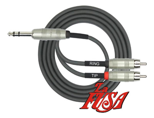 Cable P/audio Rca A Plug Trs Kirlin Y-344 20ft 6mts