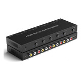 Convertidor Rca A Hdmi De 4 Puertos 1080p/720p Rca Compuesto