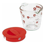 Vaso Medidor De Vidrio Pyrex Prepware Para 2 Tazas Con Tapa