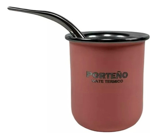 Mate Térmico Porteño Acero Inoxidable C/ Bombilla - Colores