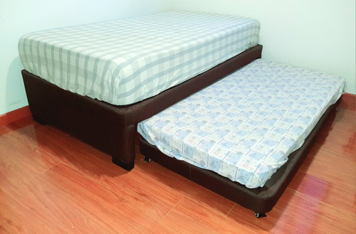 Cama Base Duplex + 2 Colchones Comodísimos 100x190 Cm