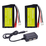 Sea Jump 2pcs 7.4v 2000mah 15c 2s Batería Lipo P/ Udirc