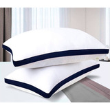 2  Almohadas Super Frescas Semi Firme Premium Relax  Azul